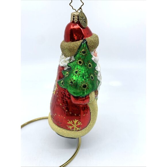 Christopher Radko Blown Glass Ornament European St Nicolas w/Gold Gift Bag Santa - Picture 7 of 10